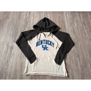 Blue 84 Kentucky UK Graphic Hoodie Women's Raw Hem Two Tone Sweater Small
